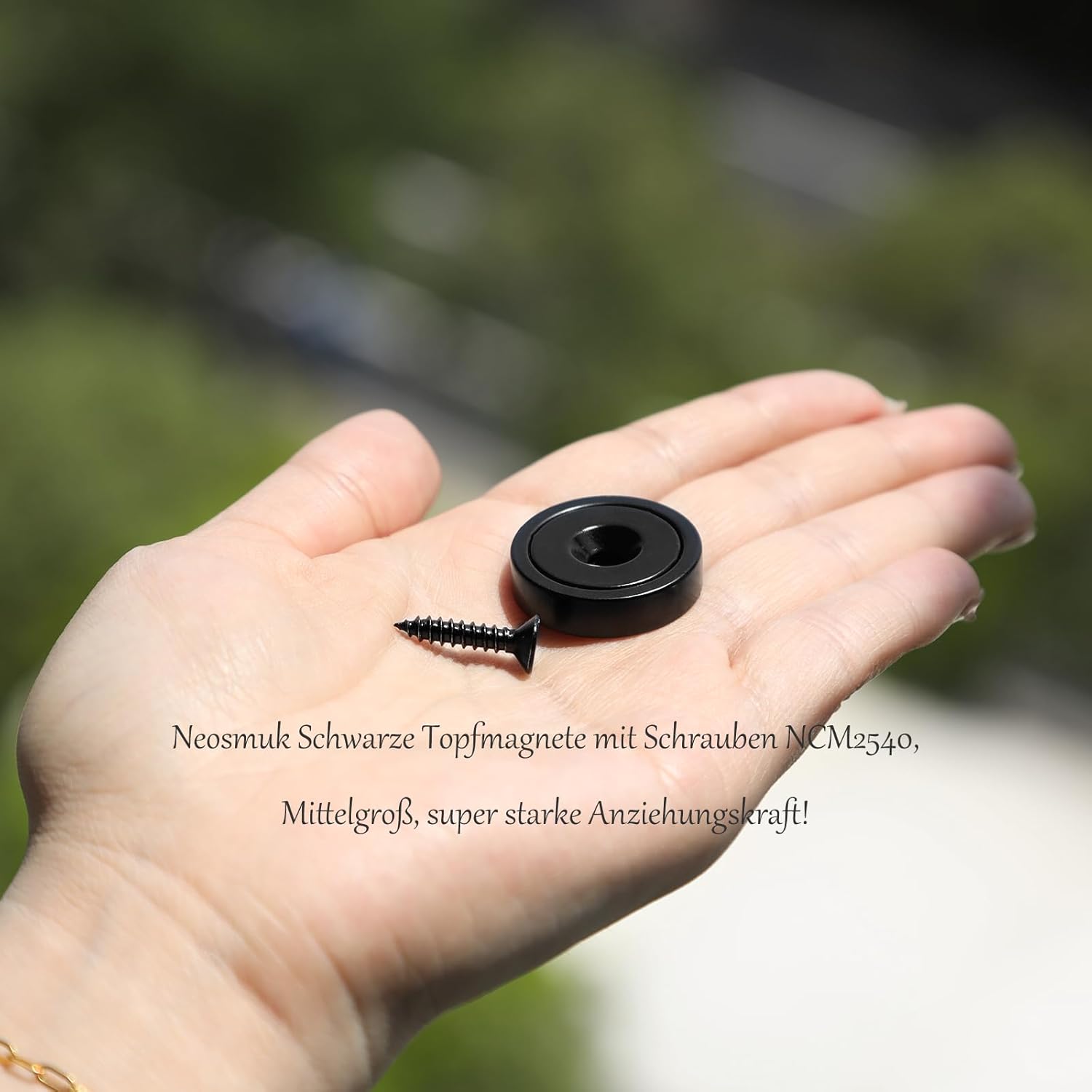 Thumbnail 4 de Neosmuk Magnet 25mm Loch Schwarz