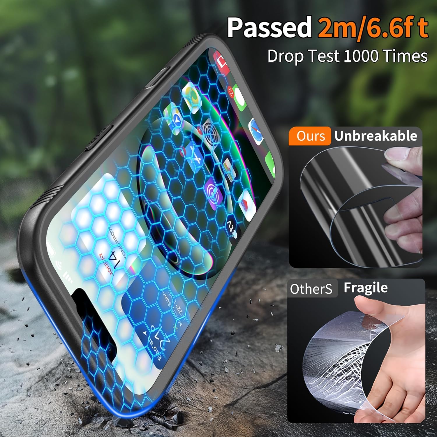 Thumbnail 4 de Cozycase TOP Full Waterproof 360 Military Case for iPhone Air (Black)