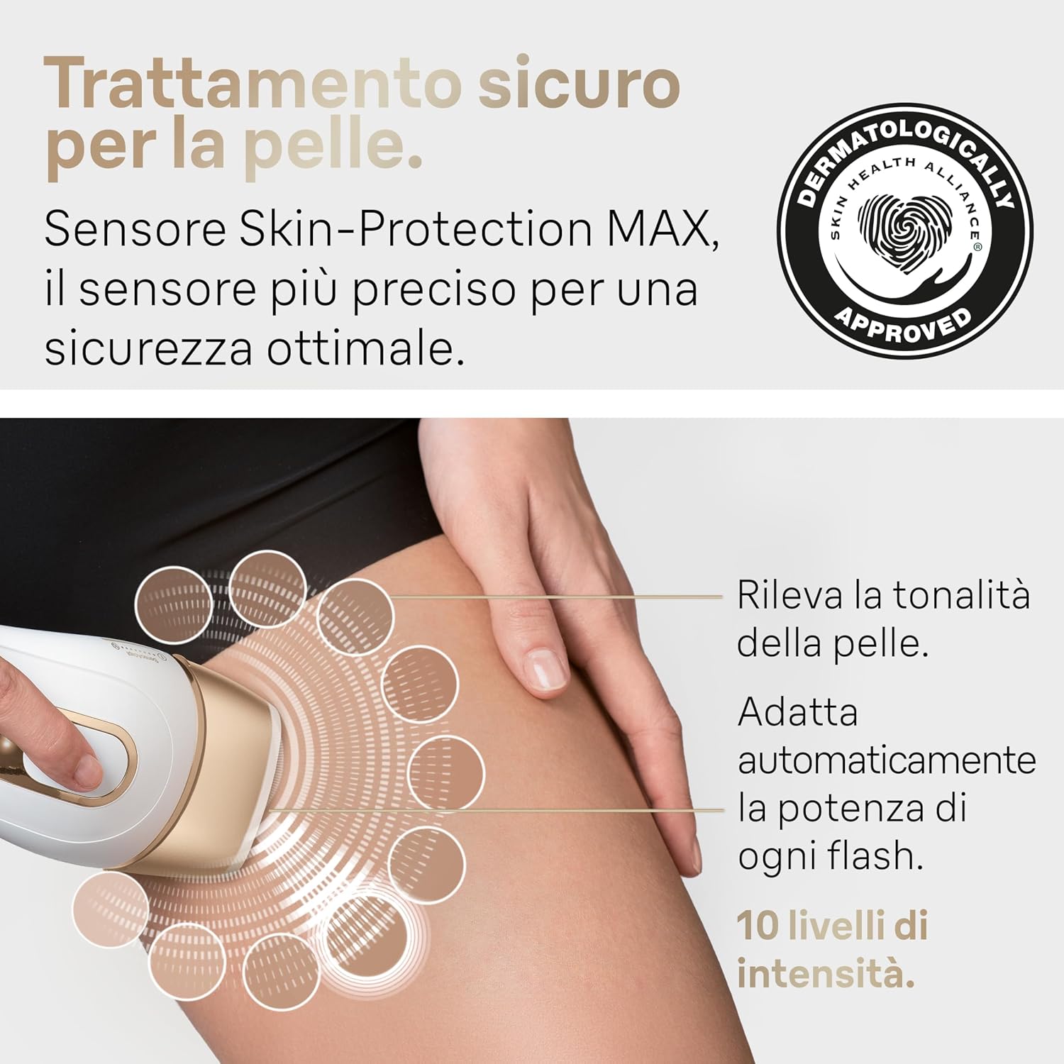 Detalle de Braun Silk Expert Pro 5 Epilatore a Luce Pulsata: efficacia a casa per corpo e viso