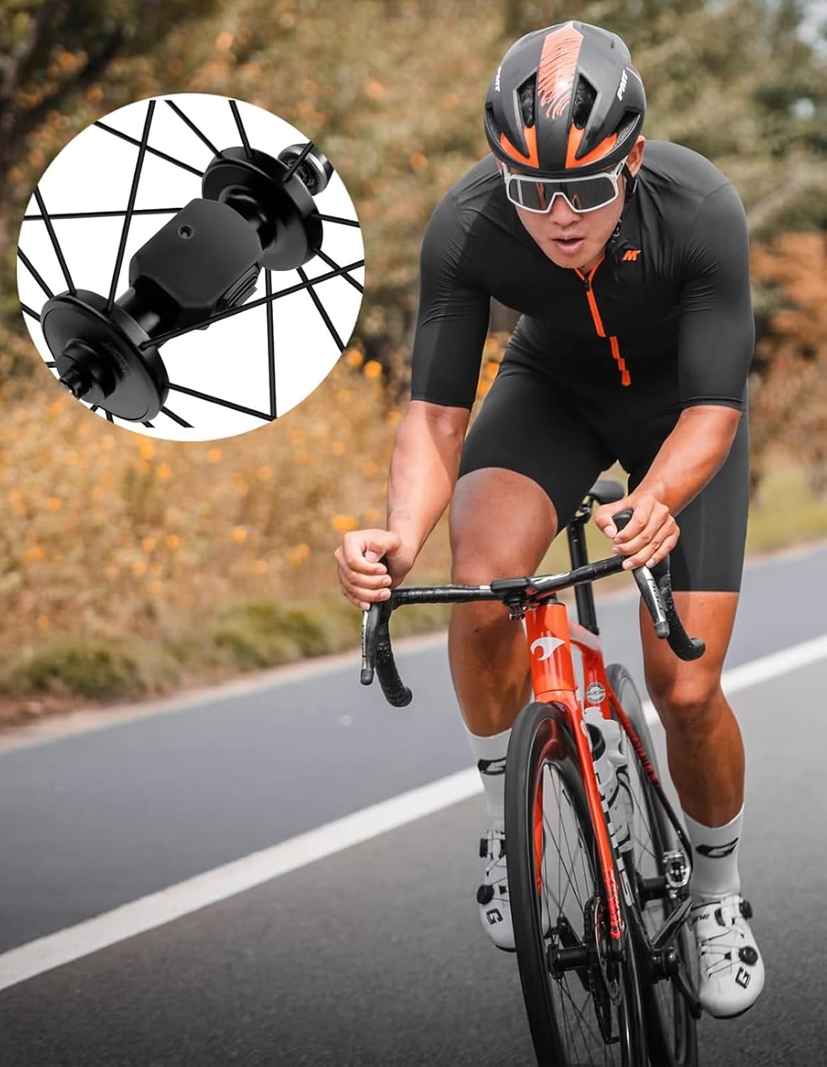 Detalle de iGPSPORT CAD70 Capteur de Cadence et Vitesse – IPX7, BLE5.0/ANT+, autonomie 300 h