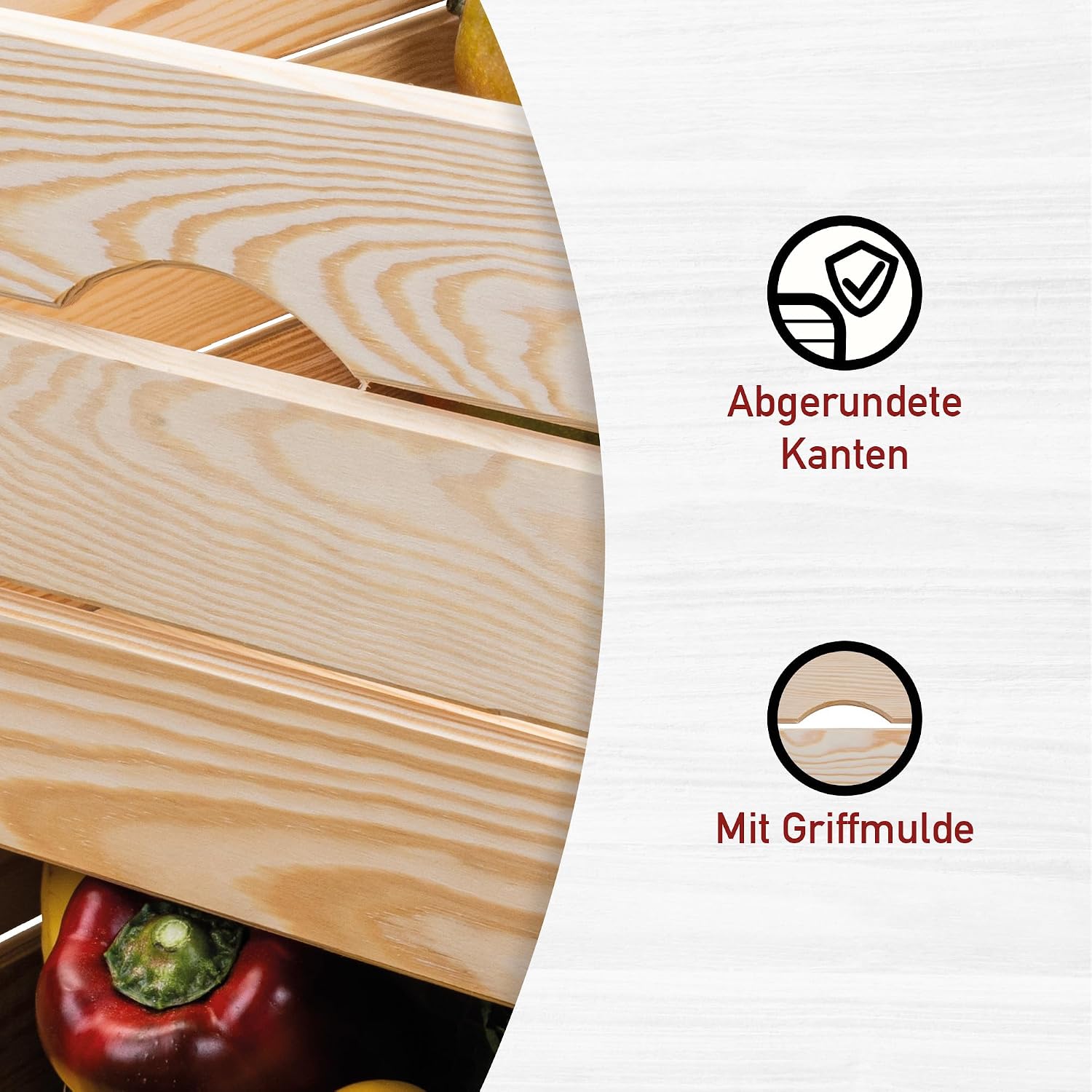 Detalle 2 de Inter Link Holzkiste Stapelkiste 51 x 31,5 x 23 cm