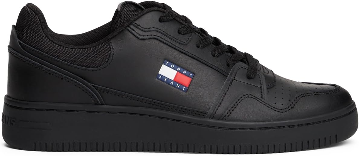 Thumbnail 6 de Tommy Jeans Cuvette Homme TJM Retro Basket basses en cuir, Noir (Black) – Pointure 42