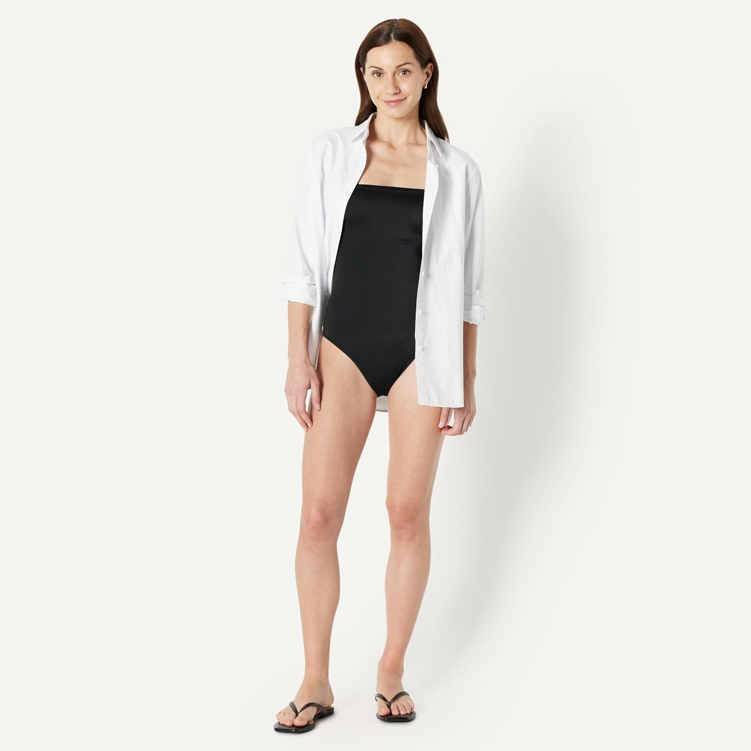Thumbnail 4 de Amazon Essentials Costume da Bagno Intero con Scollo Quadrato Donna