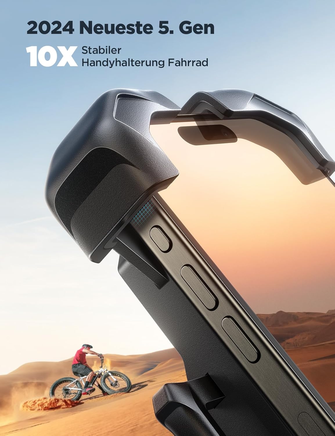Detalle de JOYROOM 2026 Bike- und Motorrad-Halterung für Smartphones – Universal Lenkerhalterung