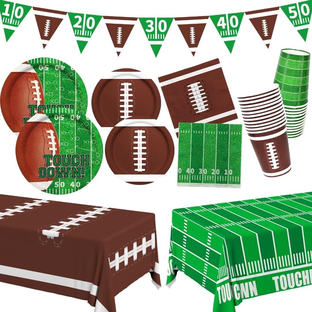 Gatherfun Football Party Kit Serve 24 🍽️
