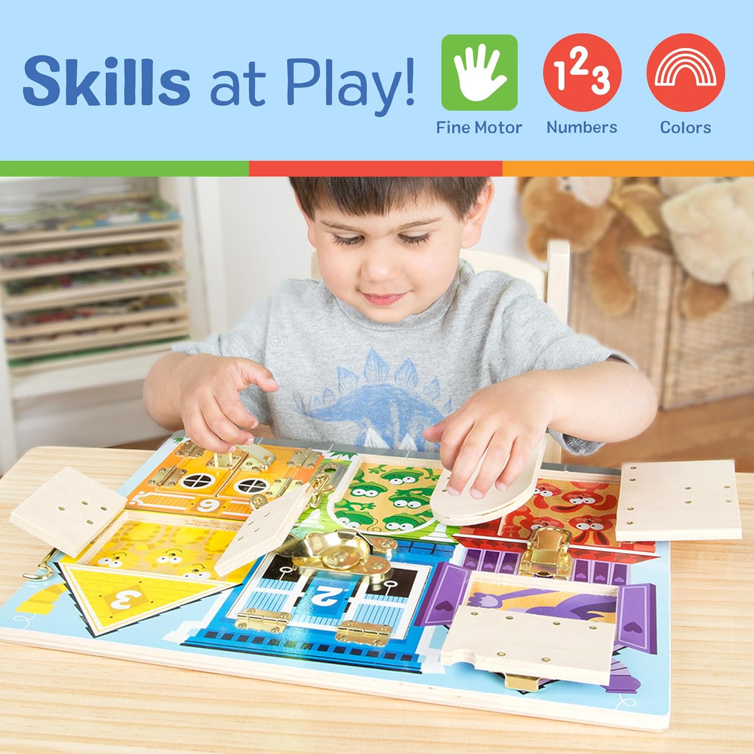 Thumbnail 4 de Melissa & Doug Spielbrett mit Schlössern FSC 3 Jahre