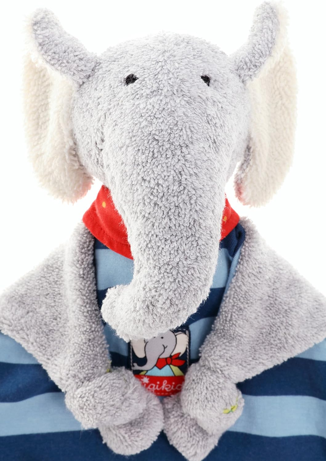 Detalle de SIGIKID Schnuffeltuch Elefant Lolo Lombardo – Baby Schmusetuch aus Stoff, 27 cm, Blau/Grau