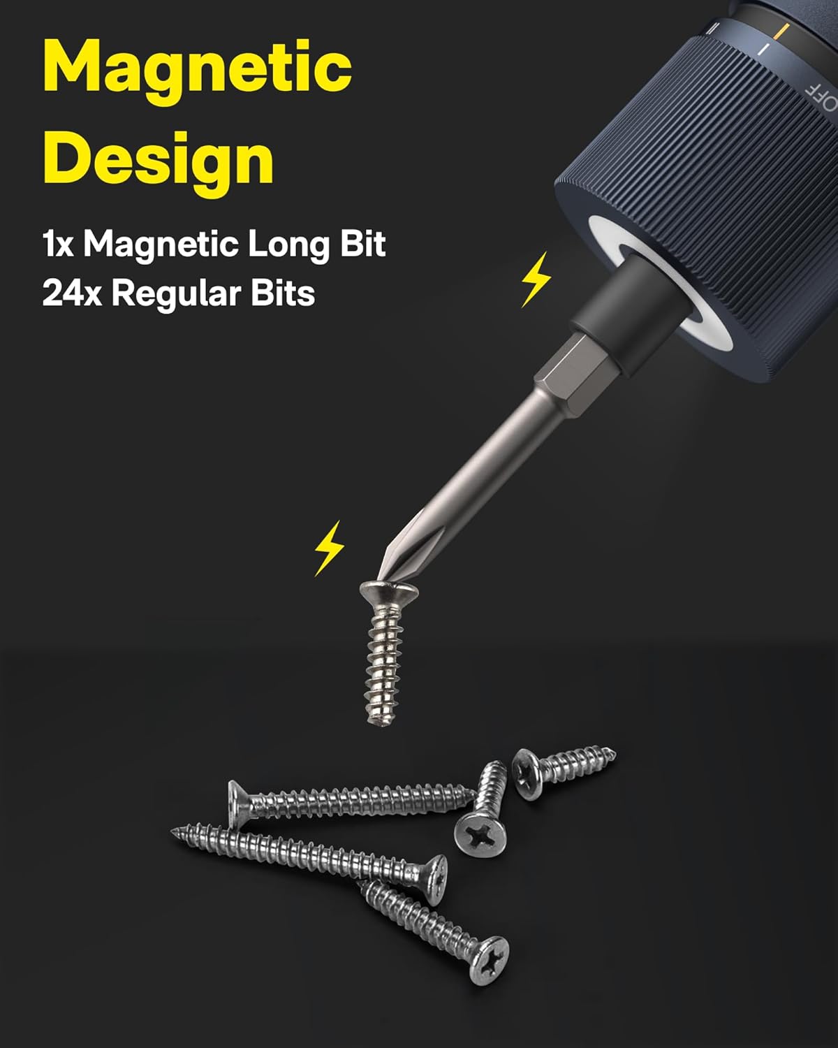 Detalle 2 de HOTO Electric Screwdriver Kit 25-piece