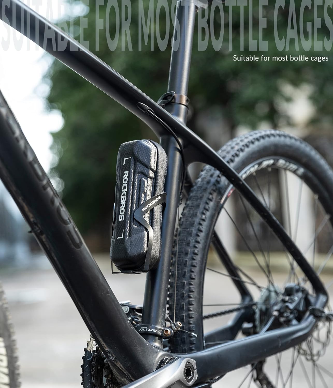 Detalle de ROCKBROS Kit di riparazione per accessori bici con mini pompa, borsa organizer e strumenti portatili