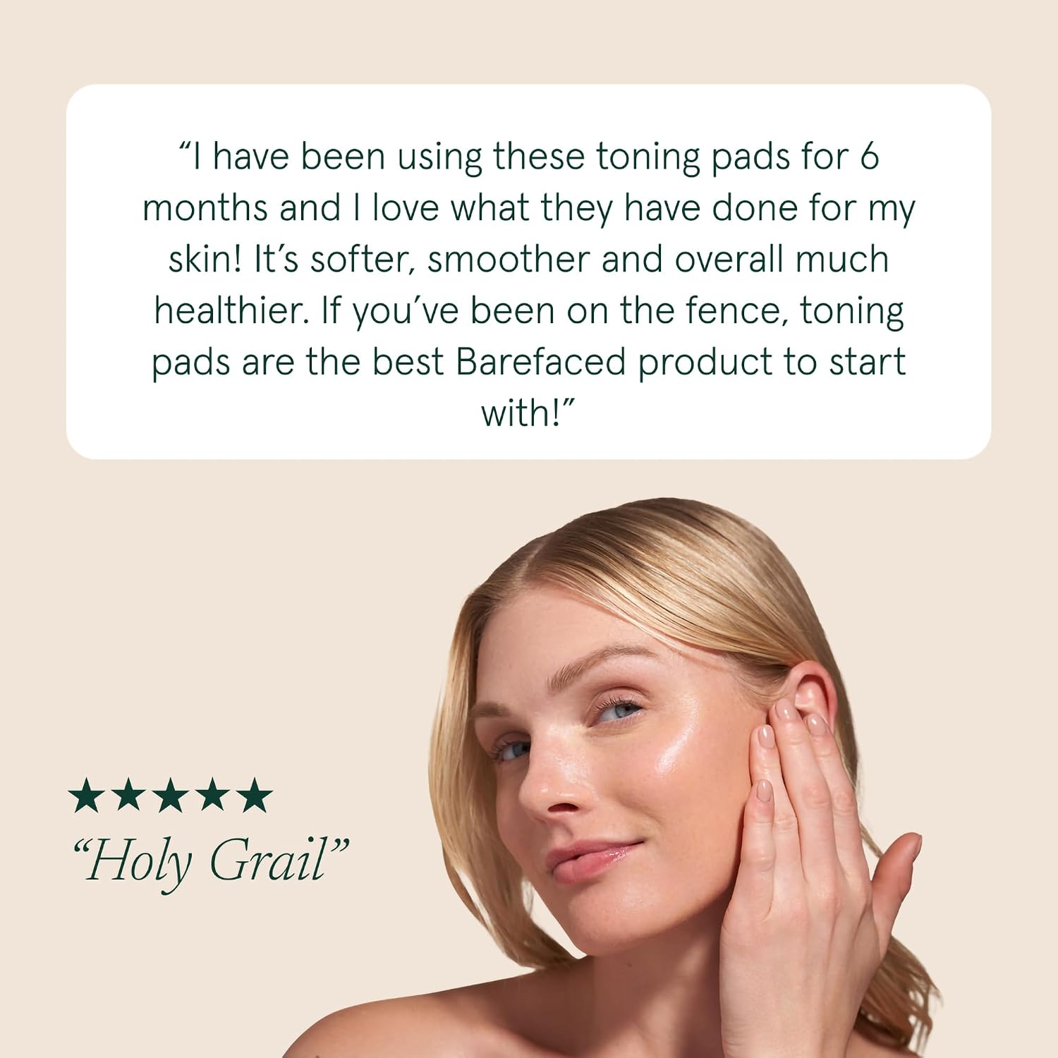 Detalle de BAREFACED Toning Pads (60 count) with 2% Glycolic Acid & Salicylic Acid