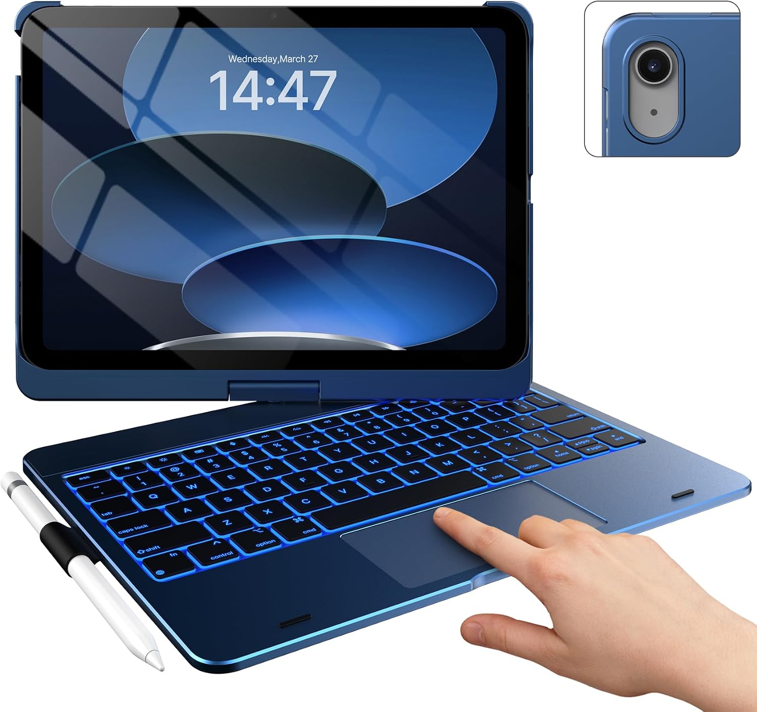 Detalle de typecase KB201T-100 Touch Keyboard Case for iPad with 360° Hinge and Trackpad