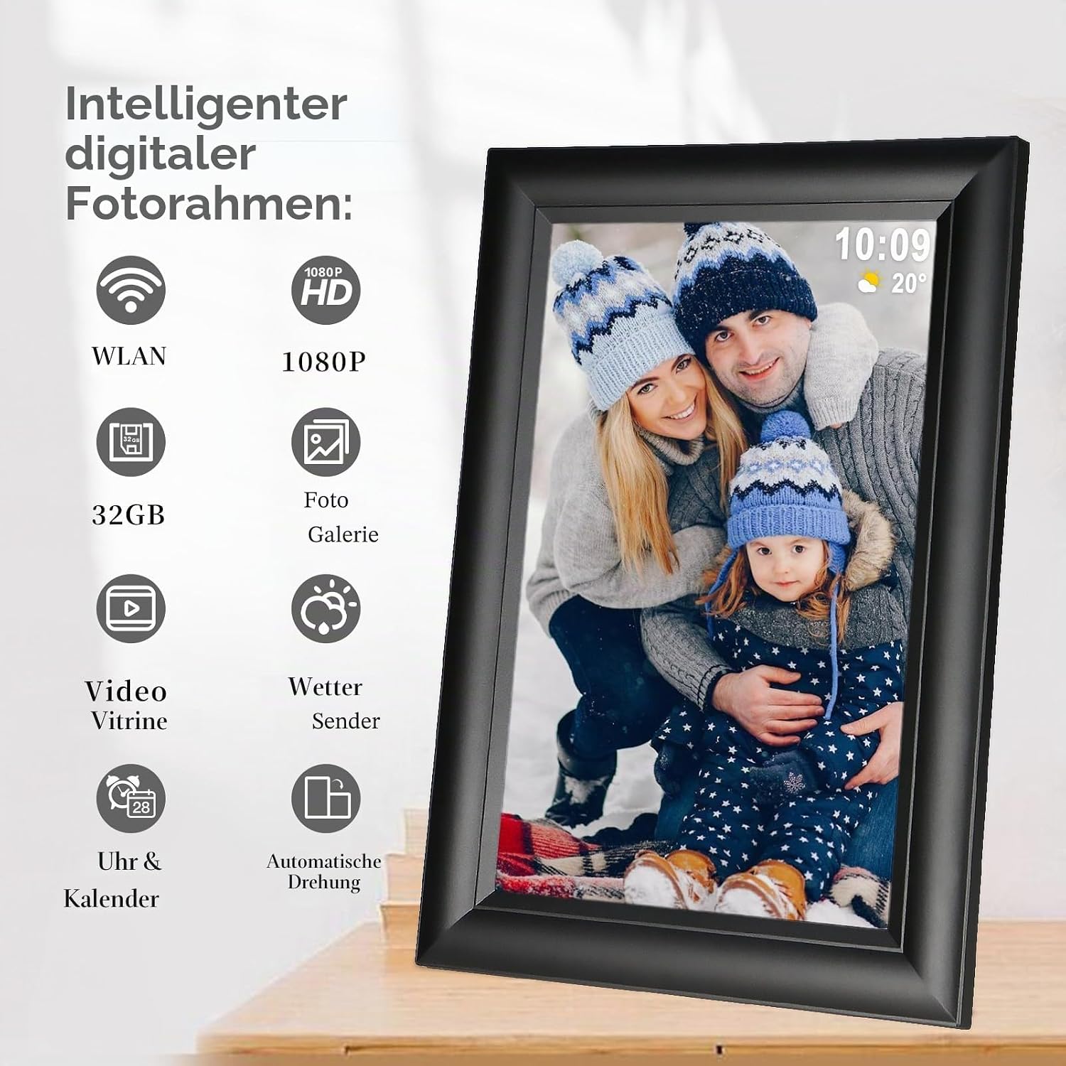 Detalle 2 de Frameo 10,1" digitaler Bilderrahmen 32 GB