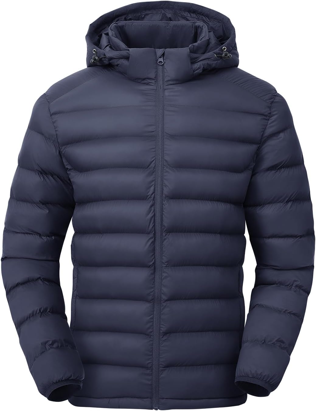 Detalle de TBMPOY Men’s Lightweight Puffer Jacket with Detachable Hood, Water-Resistant Finish