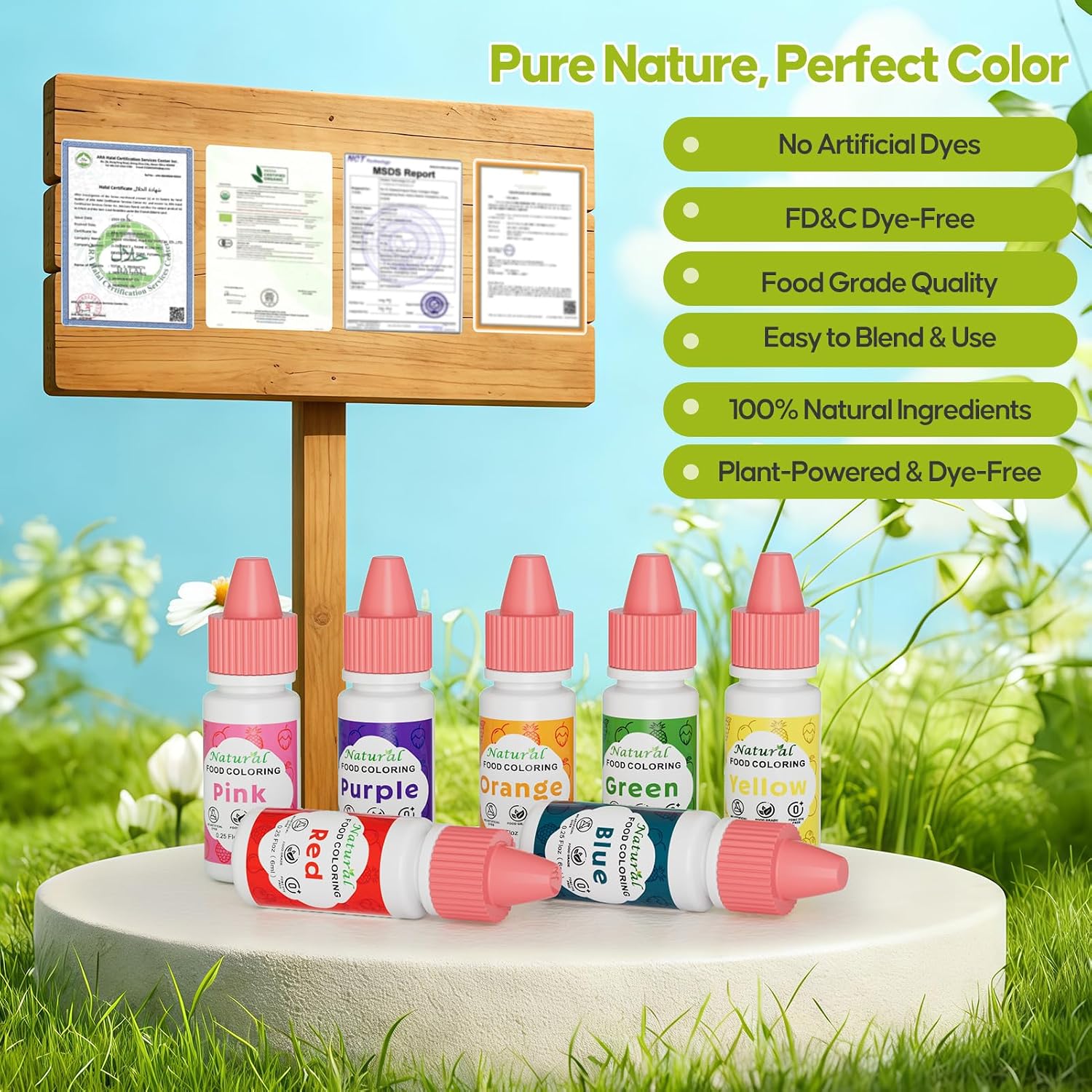 Thumbnail 3 de Nomeca Natural Food Coloring Set, 7 Colors, FD&C Dye-Free for Baking