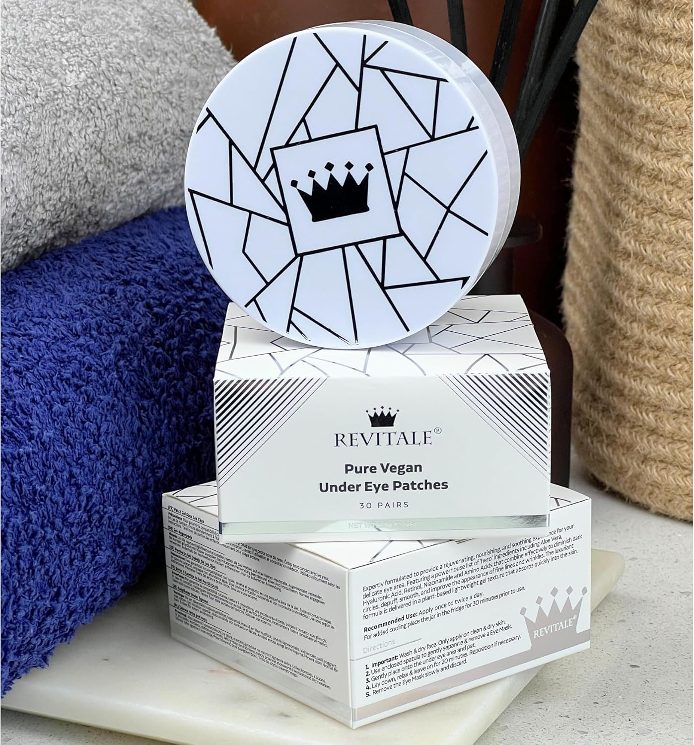 Thumbnail 5 de Revitale Pure Vegan Under Eye Patches – Masques pour les yeux riches en Aloe Vera et acide hyaluronique (30 paires)
