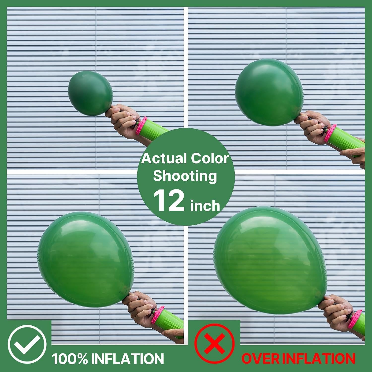 Detalle 2 de PartyWoo Dark Green Balloons 145pcs Balloon Kit ๐