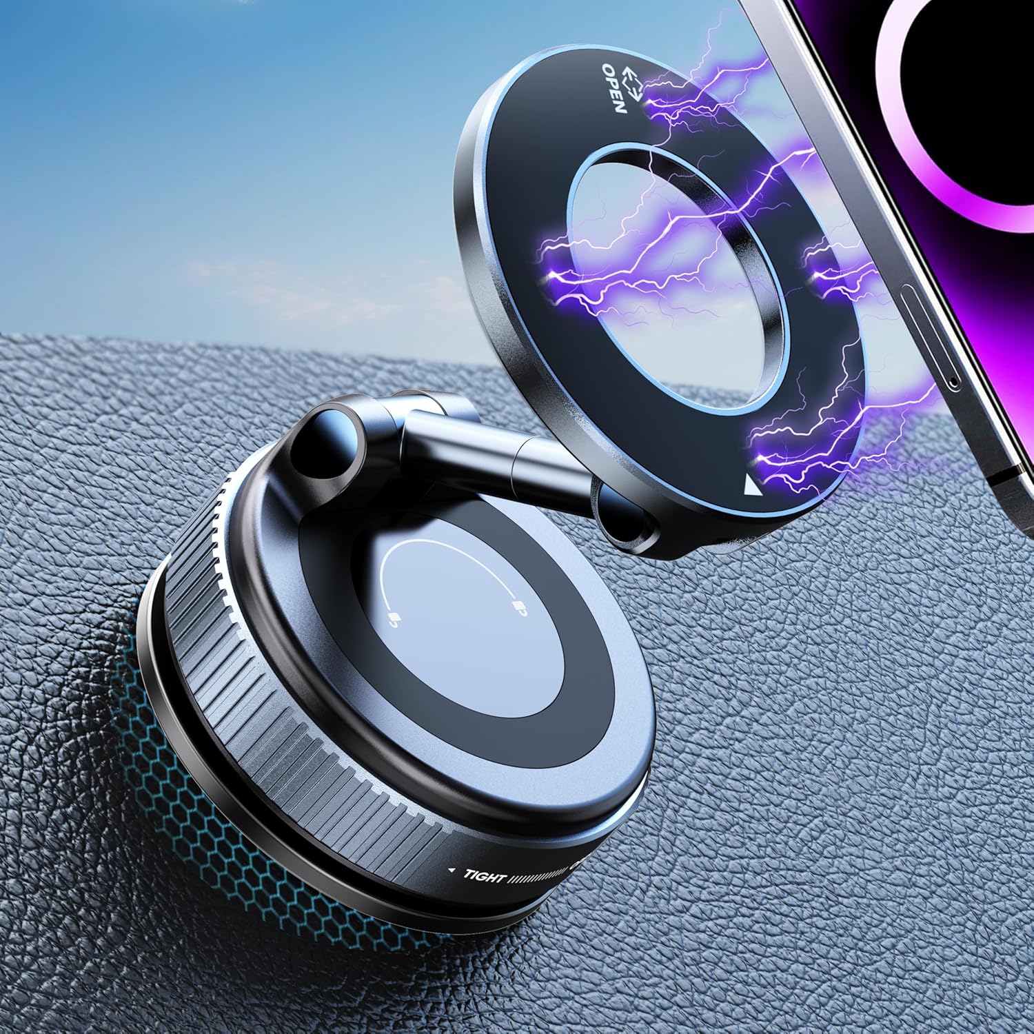 Detalle de snanlen Upgraded 360° Nano Gel Magnetic Car Phone Holder