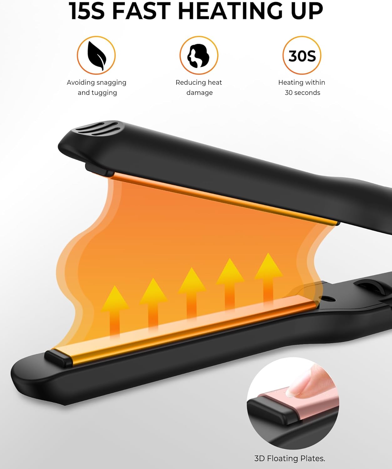 Detalle de UMIGA Mini Pencil Hair Straightener: 2-in-1 Travel Styler for Hair and Beards