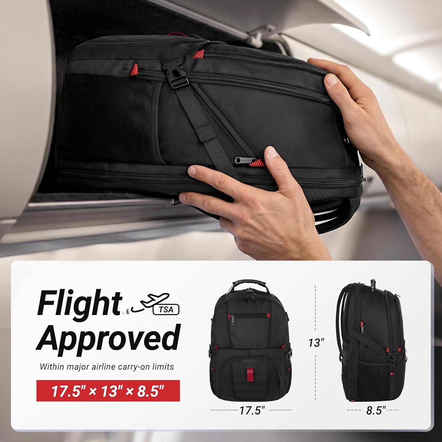 Thumbnail 3 de YOREPEK Large Laptop Backpack for Men: Heavy Duty Travel Backpack