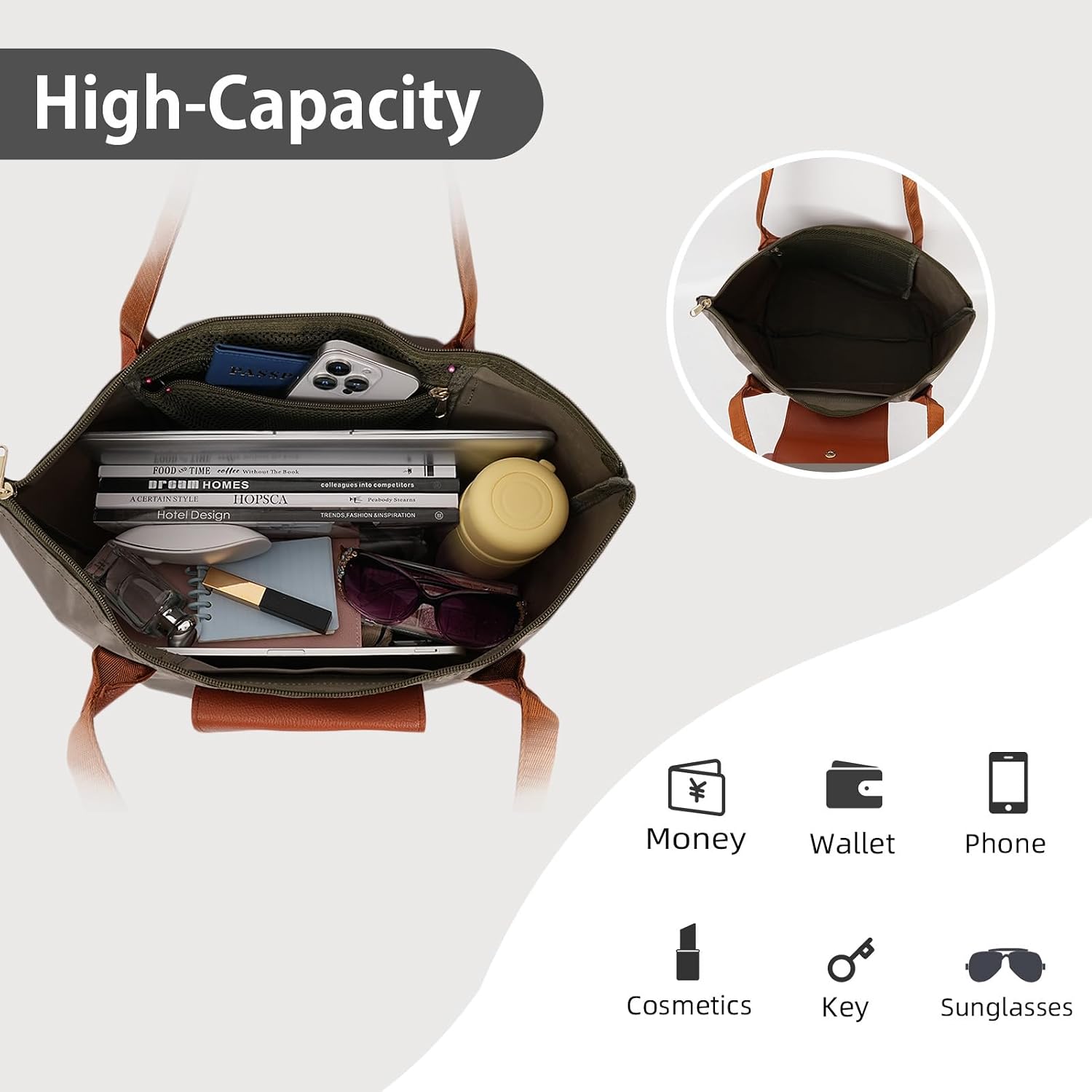 Thumbnail 4 de Aulenge Foldable Travel Tote: Waterproof, Large-Capacity and Space-Saving Reusable Bag
