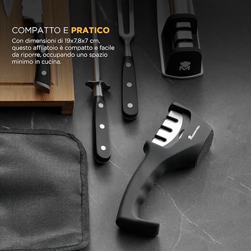 Detalle 2 de MasterPRO FOODIES COLLECTION - Afilador de Cuchillos 🍴 Ergonómico y Antiadherente