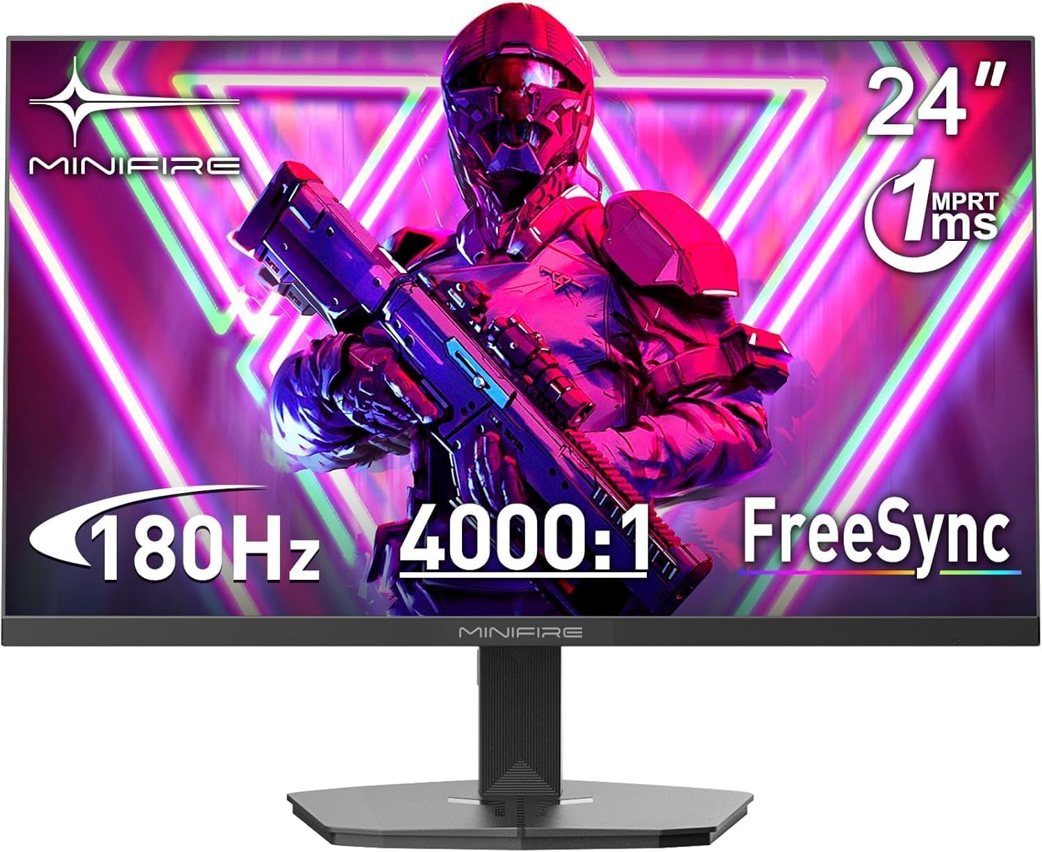 Detalle de Minifire 24 Inch 180Hz Gaming Monitor – Full HD, FreeSync, 110% sRGB