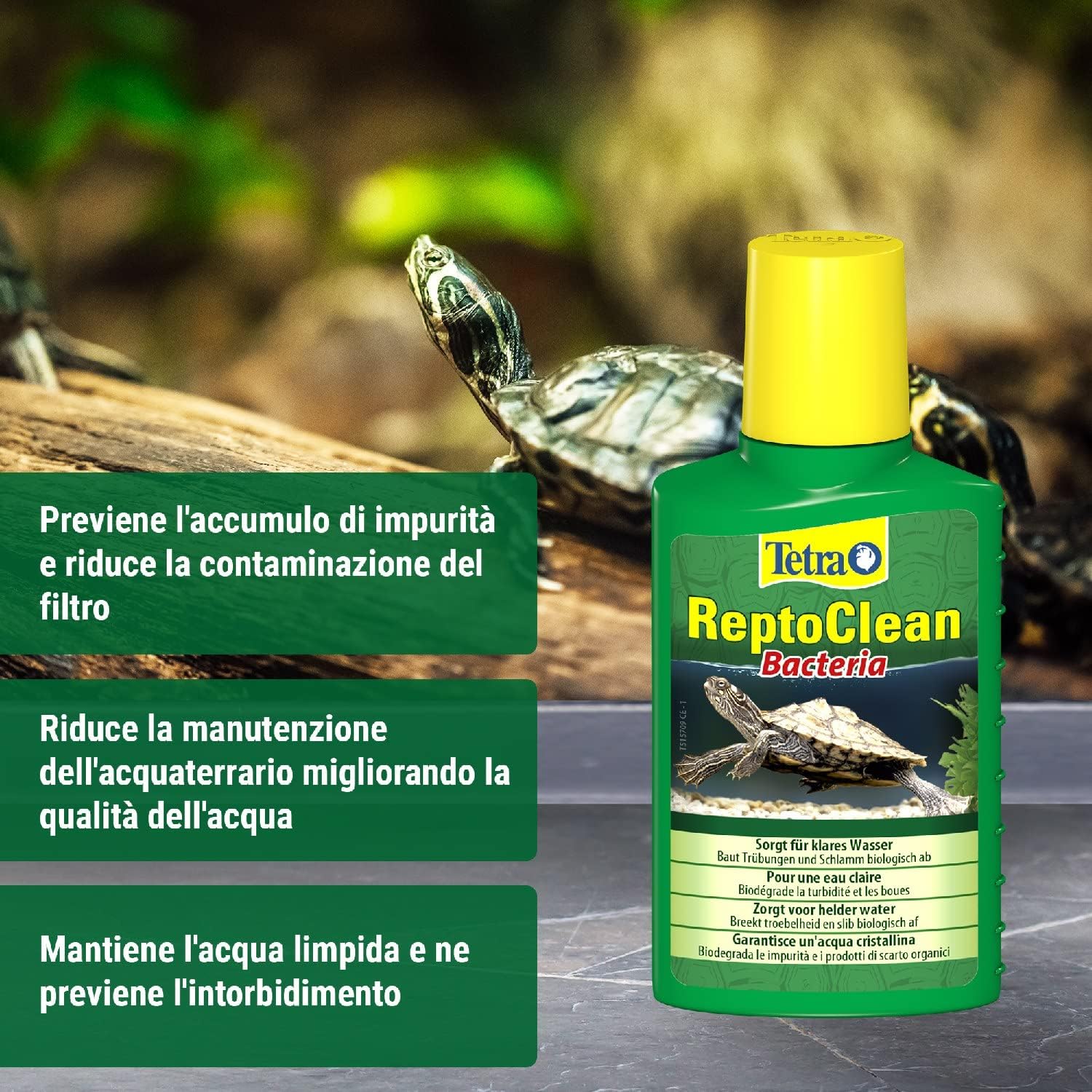 Detalle de Tetra ReptoClean 100ml – Degrada mangime non consumato e residui organici nell'acquaterrario