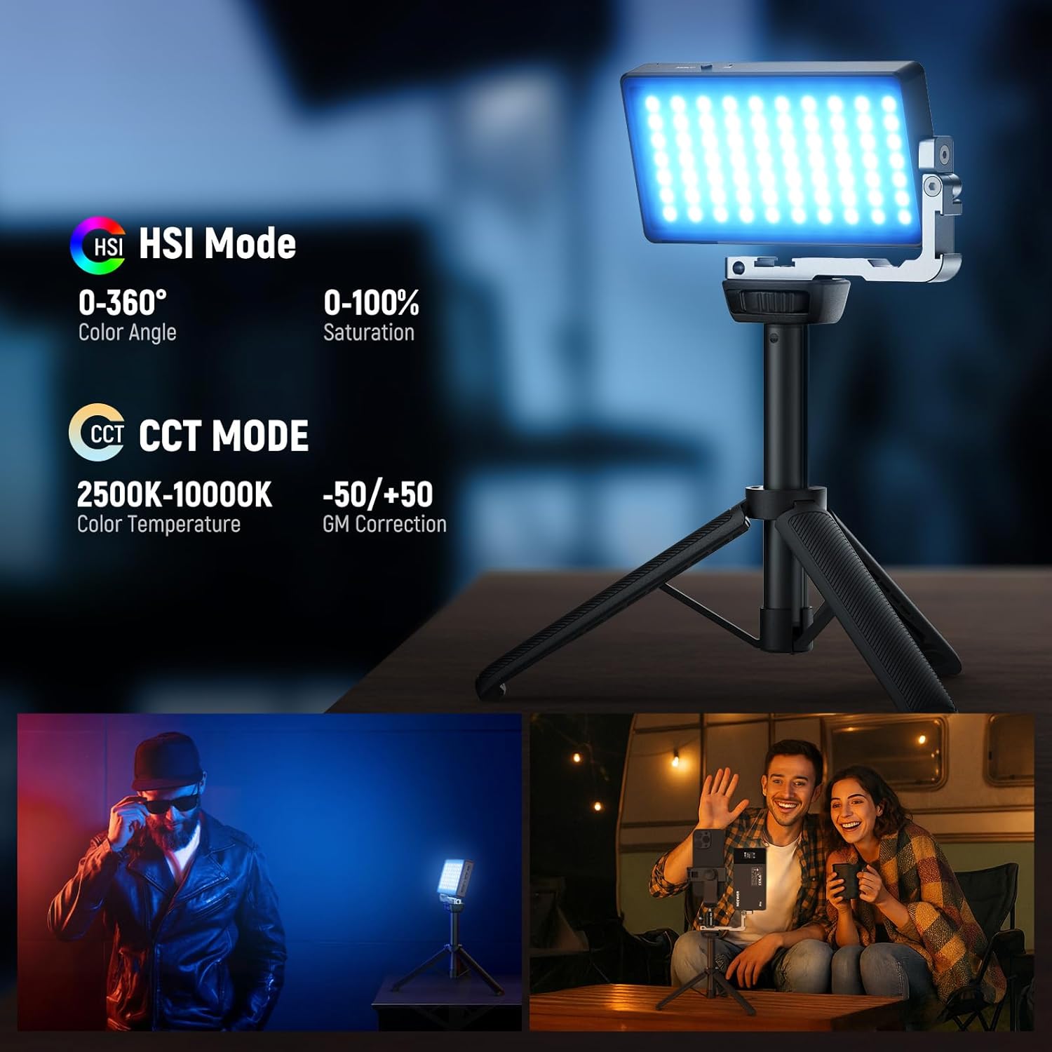 Thumbnail 2 de NEEWER SL90 RGB Videolicht (12 W) mit 2500–10000 K, CRI 97+ und App/2,4G-Steuerung