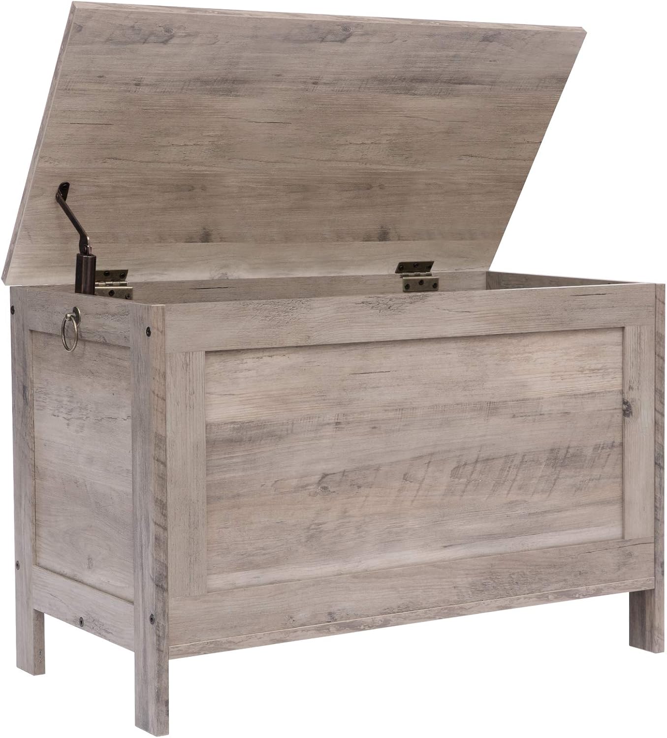 HOOBRO Cassapanca EBG75CW01G1HOOBRO: panca portaoggetti con cerniere di sicurezza e coperchio sollevabile, 76 cm