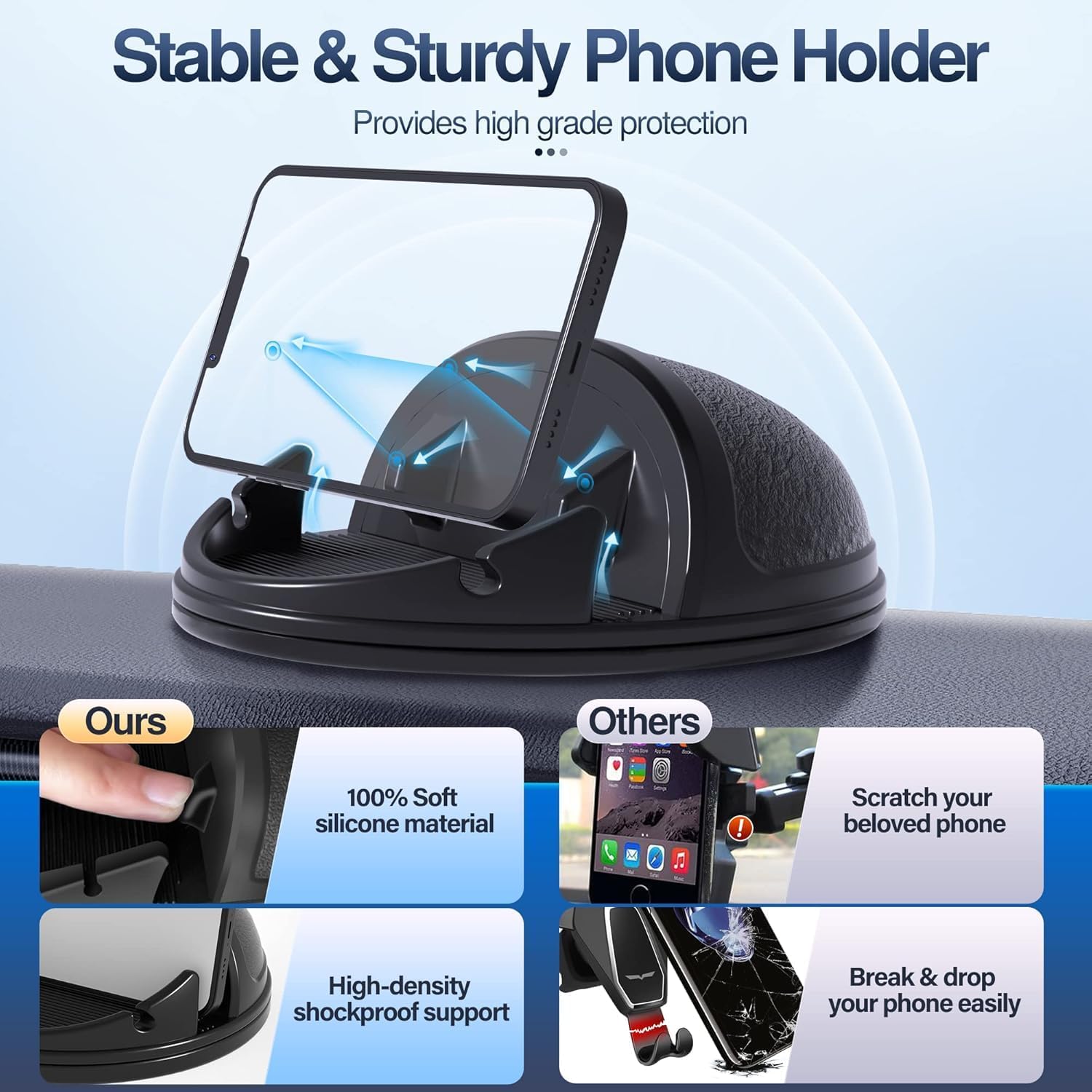 Detalle 2 de Cinati Car Phone Holder Mount 360° rotatable for iPhone