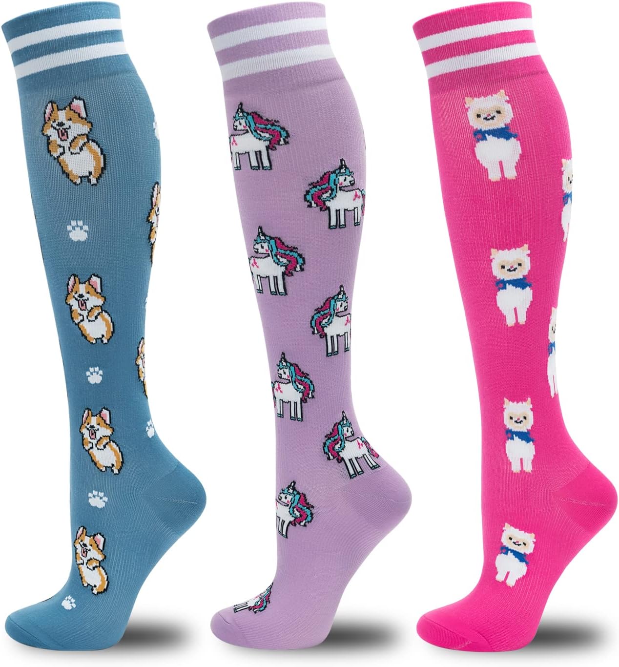 Detalle de Fenglaoda Compression Socks, 3 Pairs