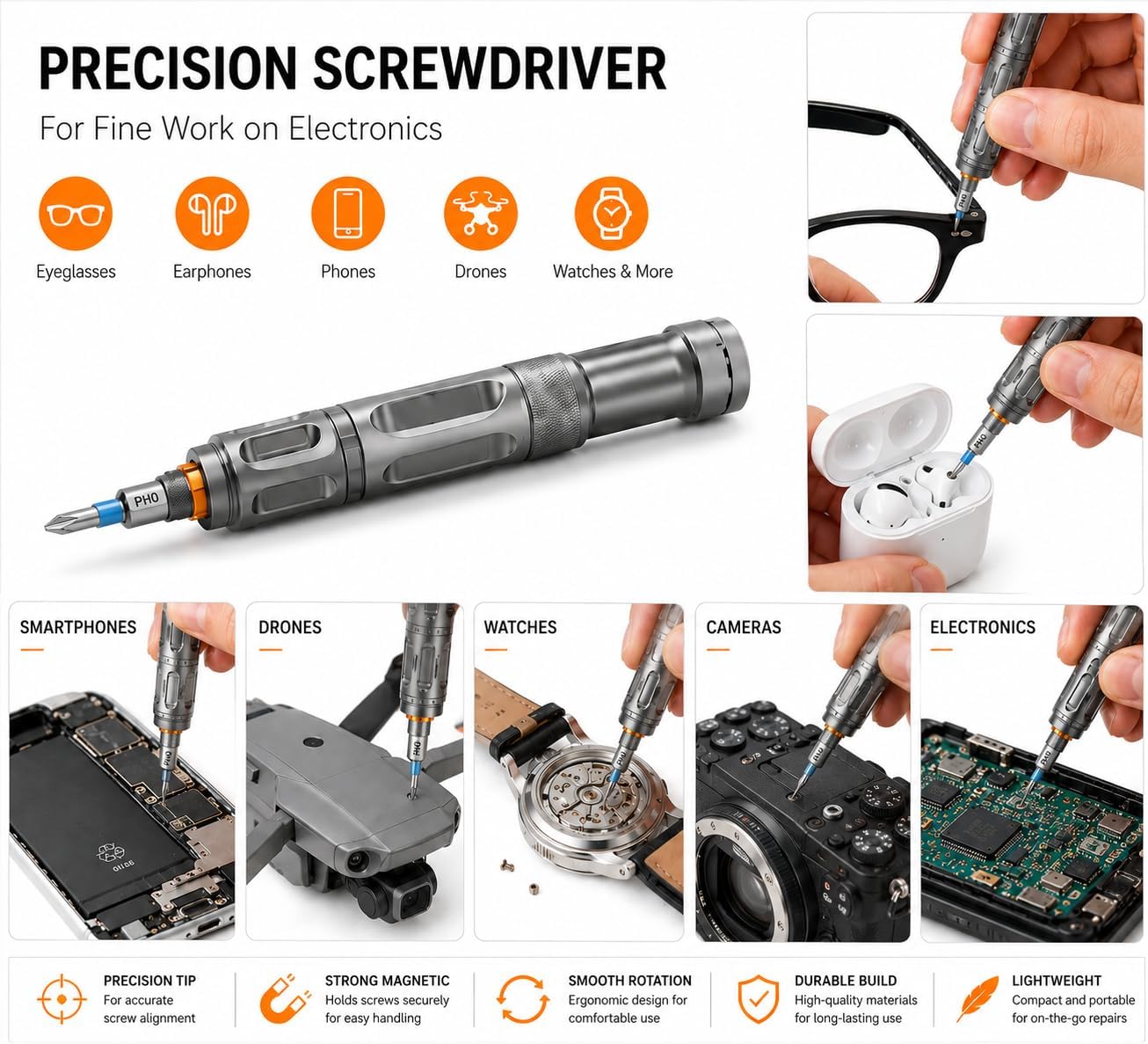 Detalle de Asnish 66-in-1-mrss Ratcheting Screwdriver Set with Flexible Shaft