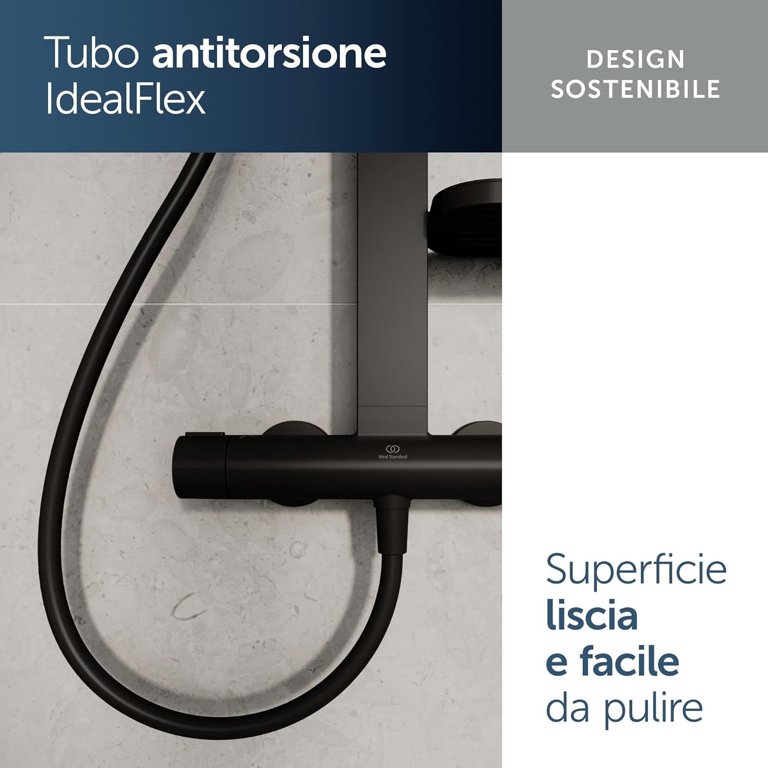 Thumbnail 4 de Ceratherm Alu+ Colonna doccia di Ideal Standard: stile moderno, risparmio idrico e sicurezza per tutta la famiglia