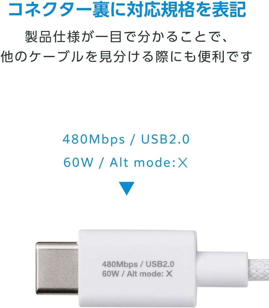 Thumbnail 6 de エレコム MPA-CCECMW10WH USB Type-Cケーブル 1m・マグネット付き・最大60W