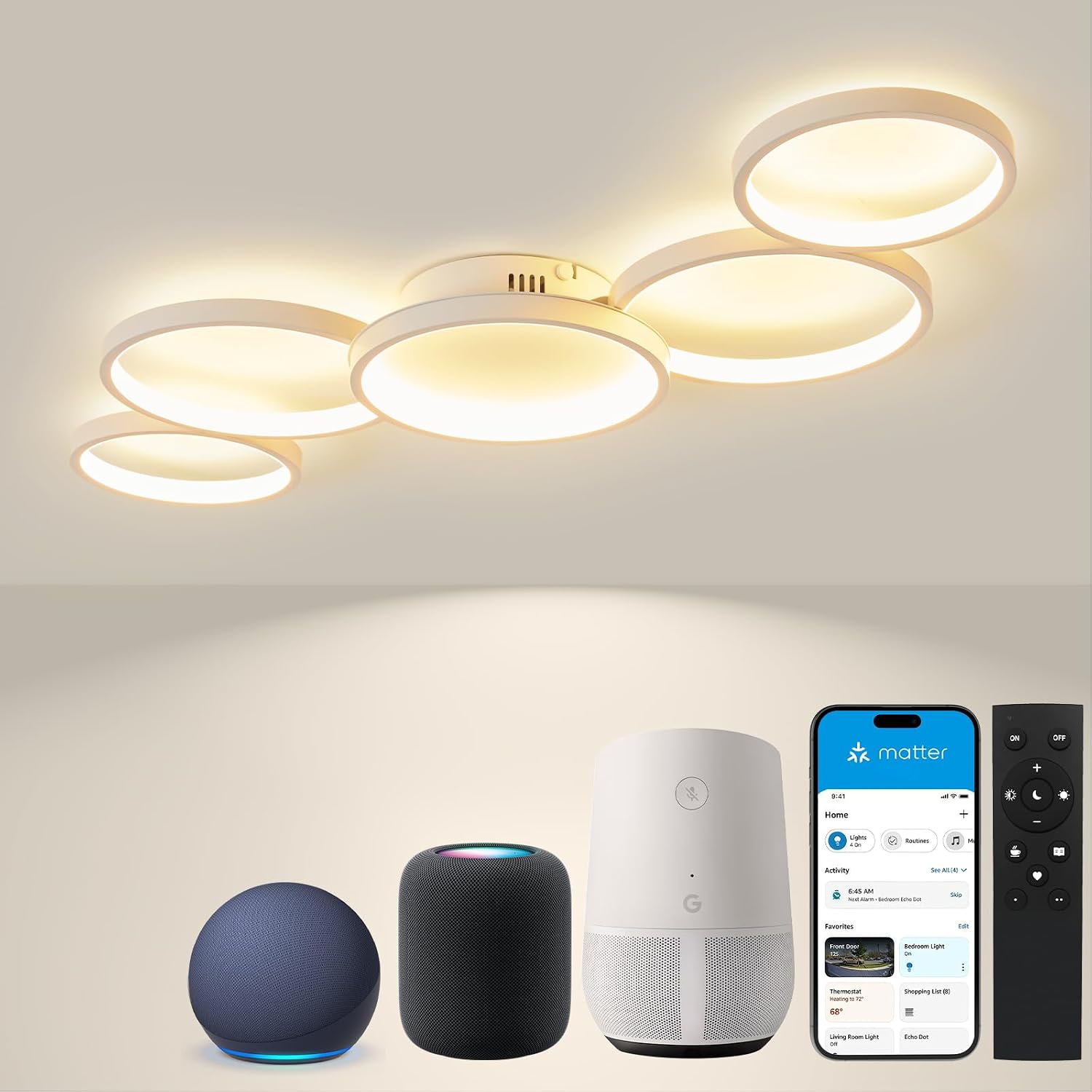 Detalle de BAYHT Matter Deckenlampe 56W mit Fernbedienung