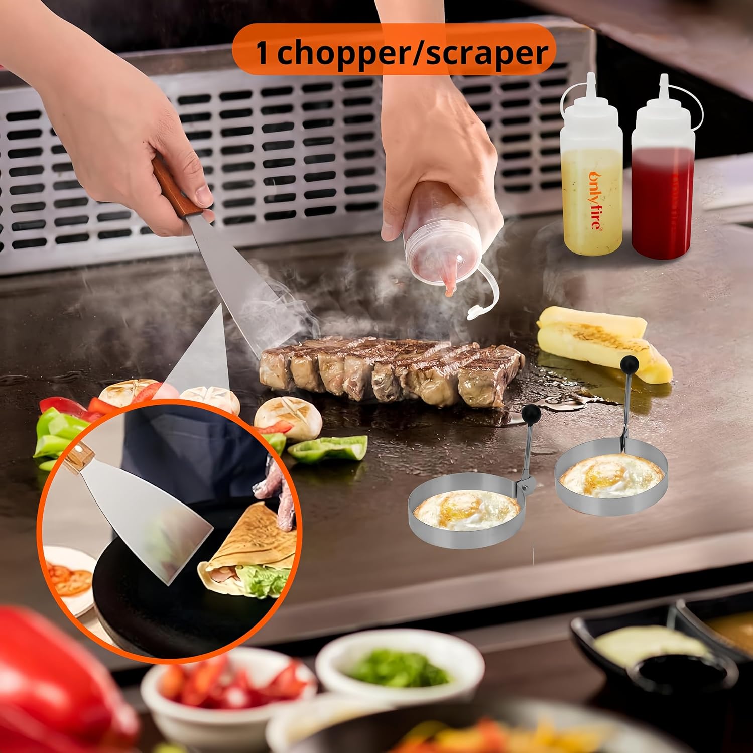 Thumbnail 4 de Onlyfire FPA-5117 9pcs BBQ Griddle Kit