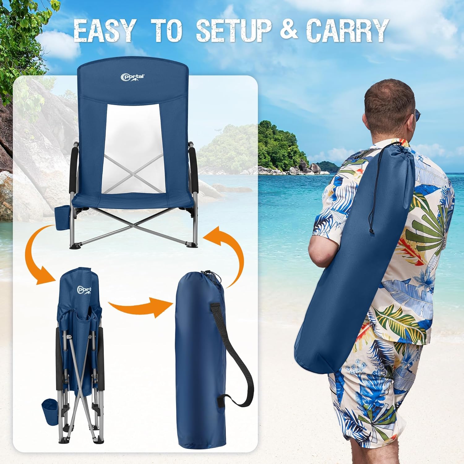 Thumbnail 5 de Portal Beach Chair for Adults: Durable, Lightweight Folding Chair for Outdoor Adventures