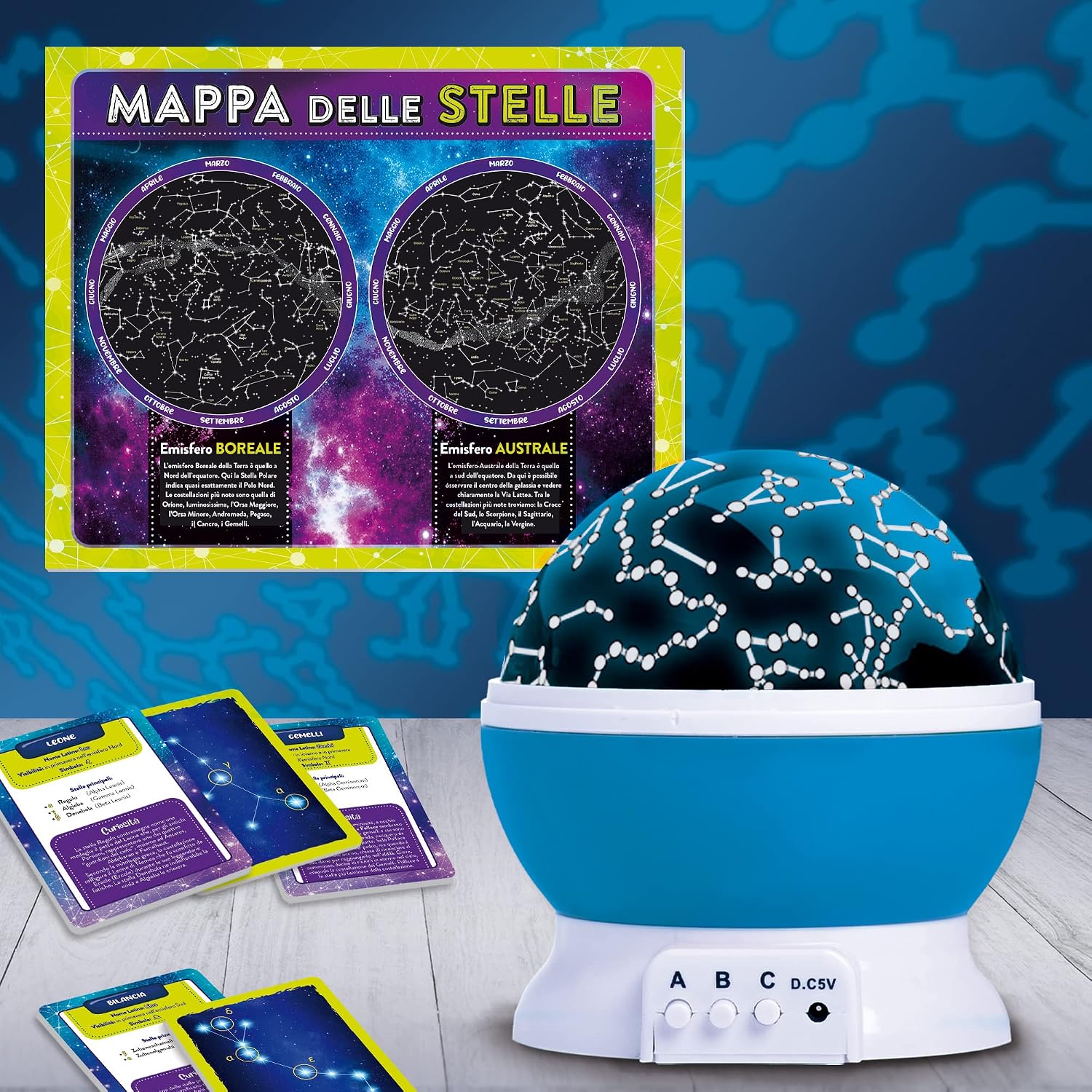 Thumbnail 2 de Lisciani Jestem geniuszem: Nauka o gwiazdach – elektroniczne planetarium z mapą i kartami