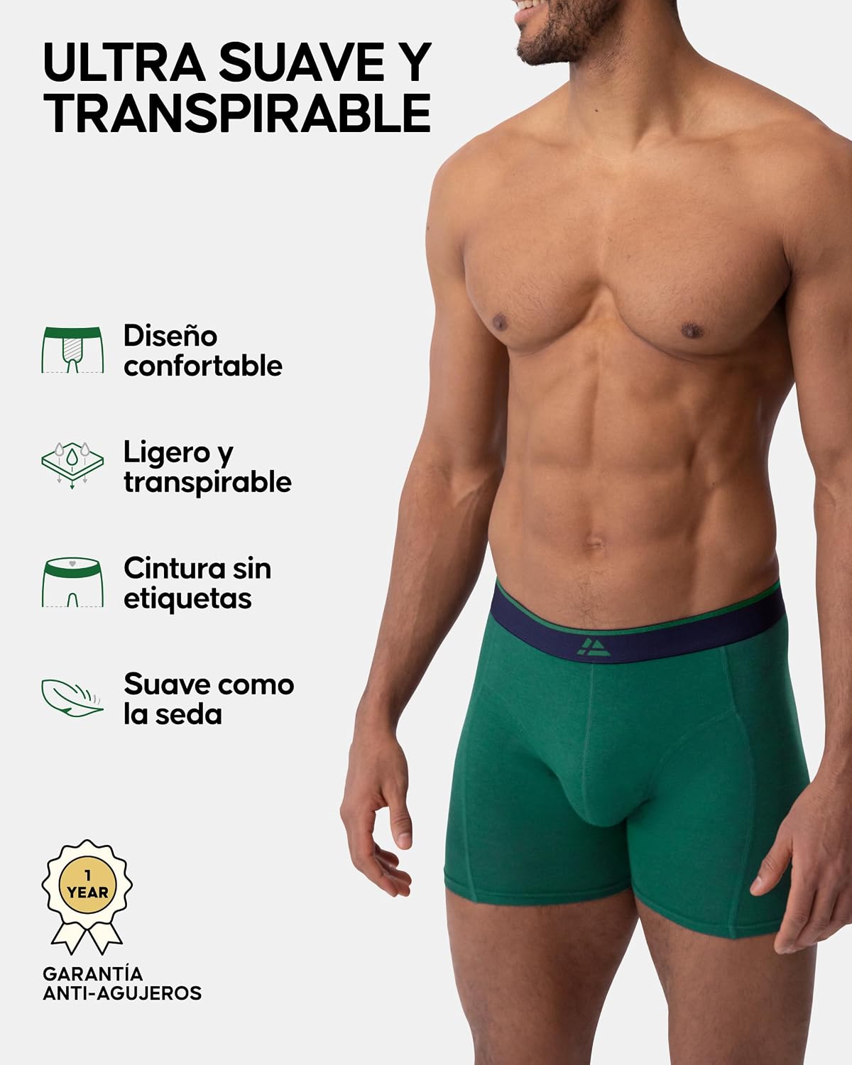Detalle de DANISH ENDURANCE Boxer bambú 6 pack
