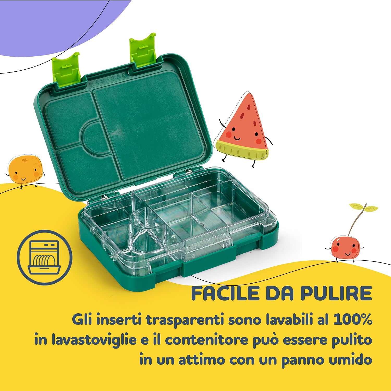 Thumbnail 4 de Schmatzfatz Portapranzo per bambini con scomparti: lunch box ermetico, lavabile in lavastoviglie