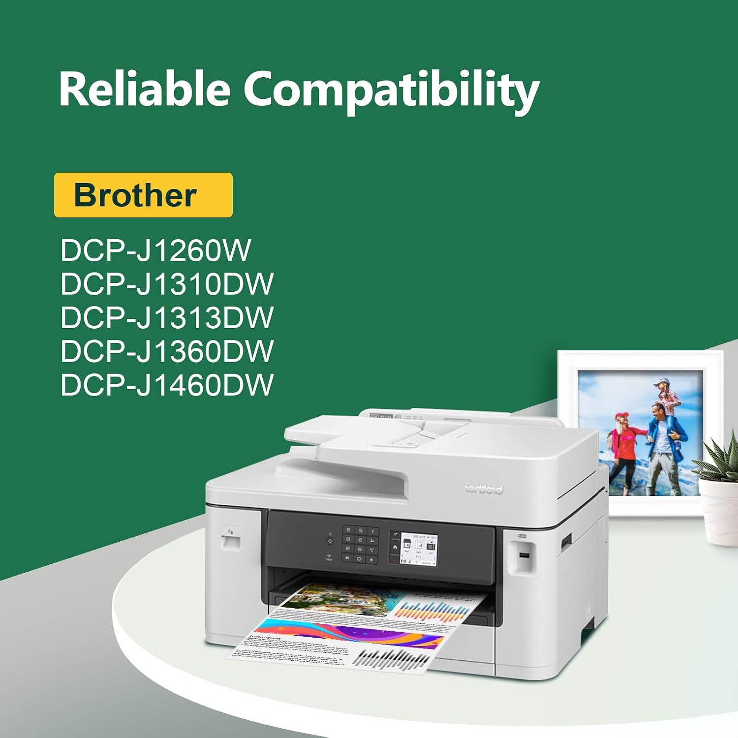 Detalle de KINGJET LC521 ink cartridges (LC-521) multipack for Brother DCP-J printers