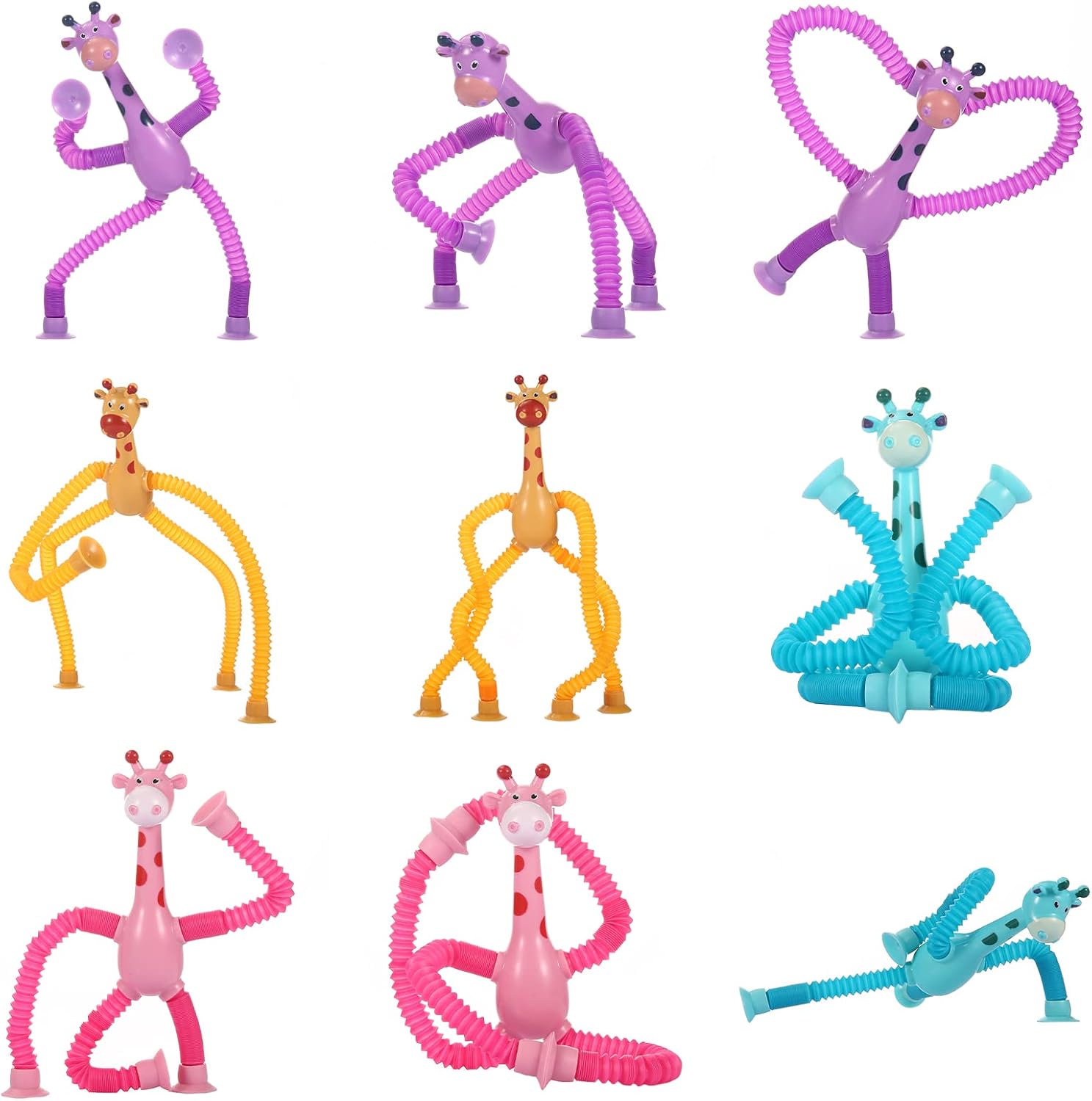 Thumbnail 6 de XONTEUS Pop Tubes Giraffe Travel Toys 4pcs