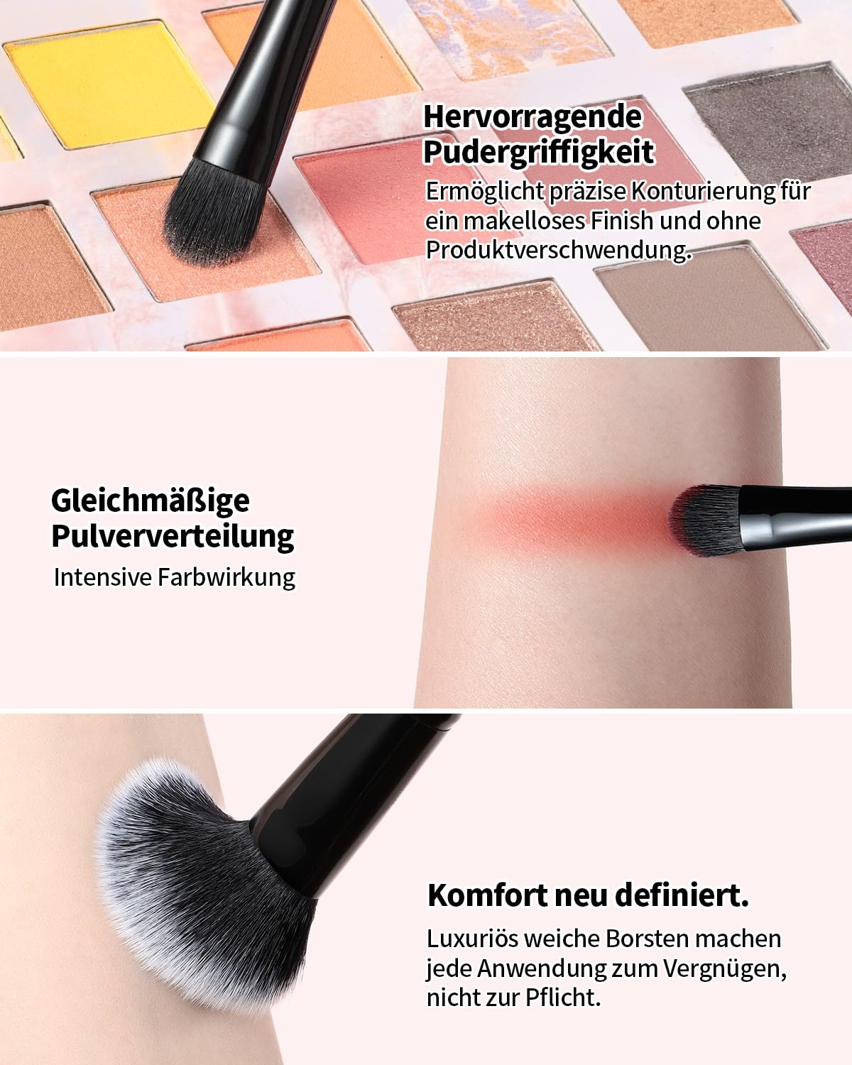 Detalle de EIGSHOW Make-up Pinsel-Set 5-teilig schwarz