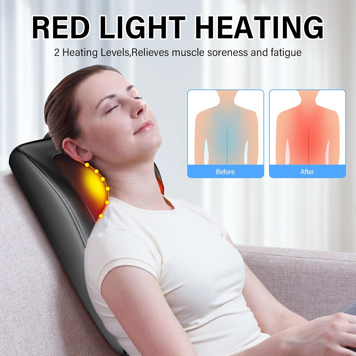 Thumbnail 4 de Massaggiatore Cervicale con Calore 3D – Rilassa collo e schiena a casa, in ufficio o in auto