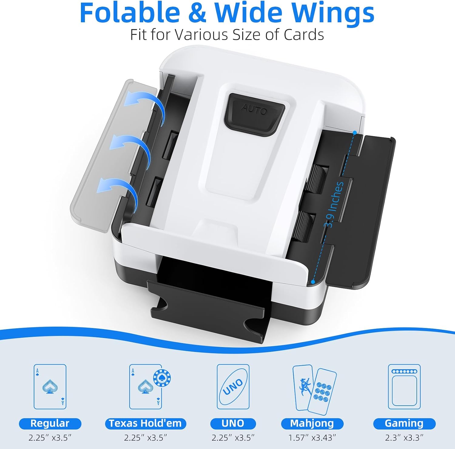 Detalle 2 de AOOELLO Automatic Card Shuffler 1-2 Decks 🎴