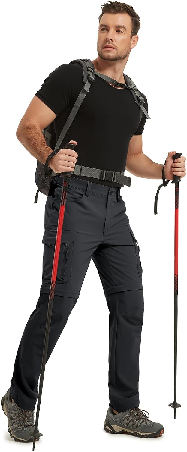 Thumbnail 1 de Vzteek Herren Zip-Off Trekkinghose aus Softshell mit Stretch – leichte 2-in-1 Wanderhose