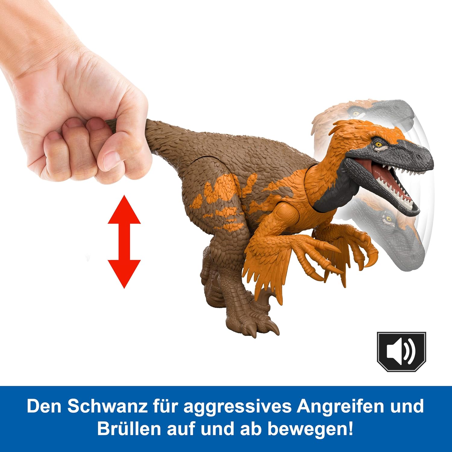 Detalle 1 de Mattel JGC80 Utahraptor 30 cm đŠ
