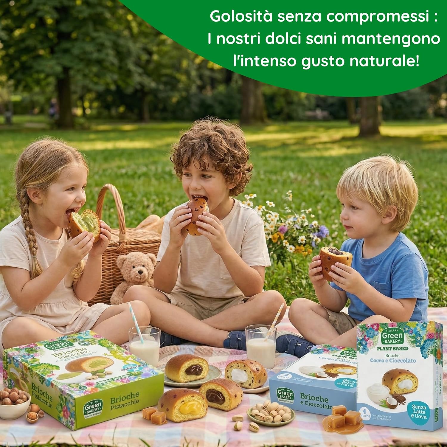 Thumbnail 5 de Brioche Vegane 2 Gusti con Crema e Mirtilli e Cocco e Cioccolato – Vegan With Love, 45g x 24pz (6 Confezioni)
