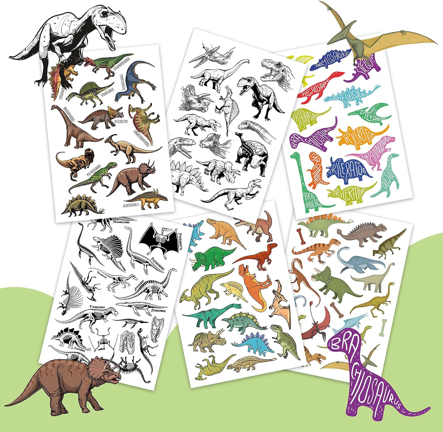 Detalle 2 de Papierdrachen Papierdrachen Tattoos 100 für Jungen