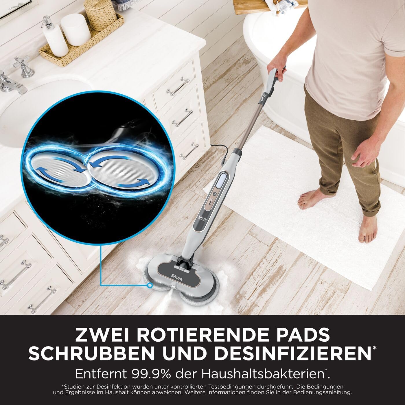 Thumbnail 1 de Shark S8201EU Dampfreiniger mit Steam Blaster, 3 Dampfstufen & 2 rotierenden Power Pads